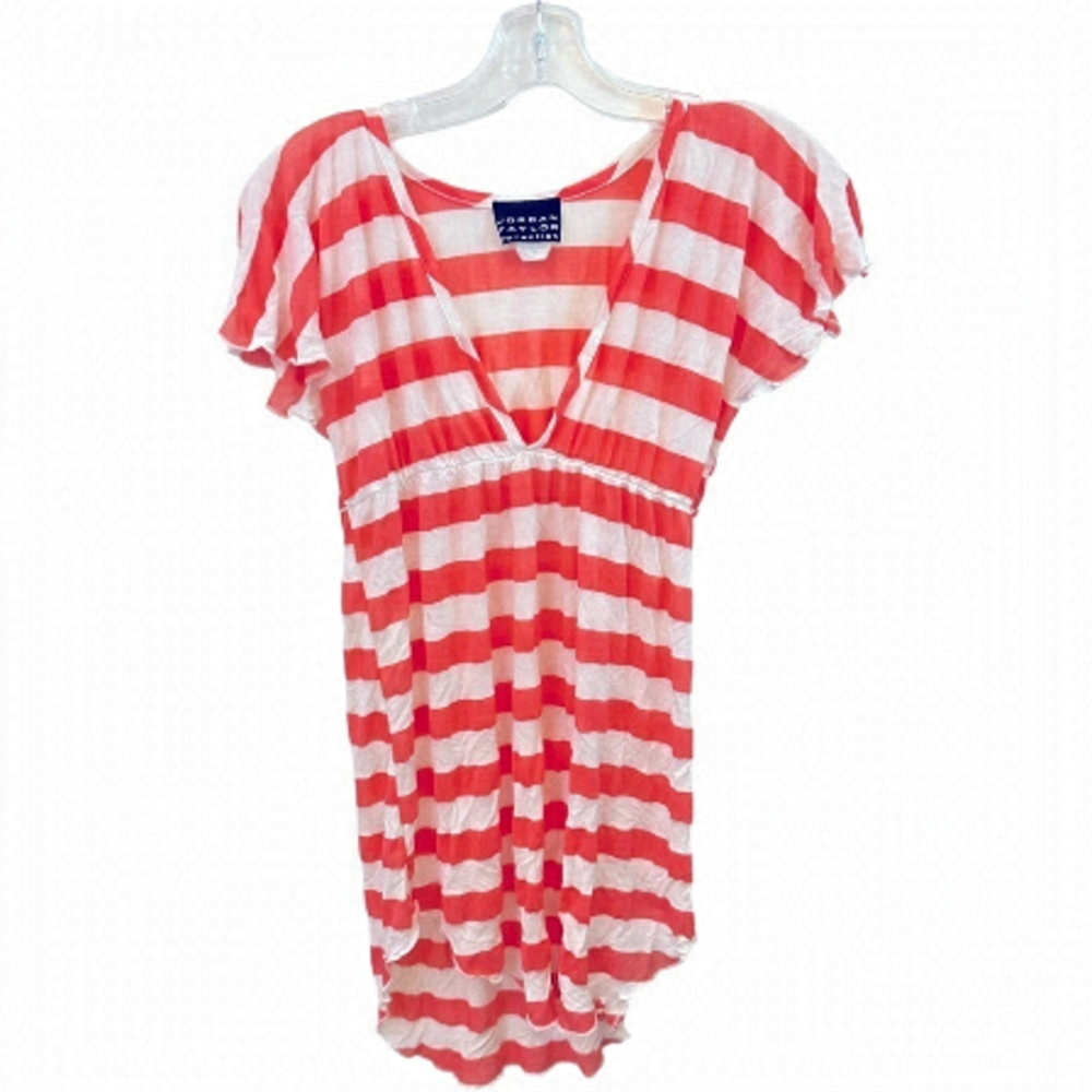 Jordan Taylor peach striped beach cover-up  size S